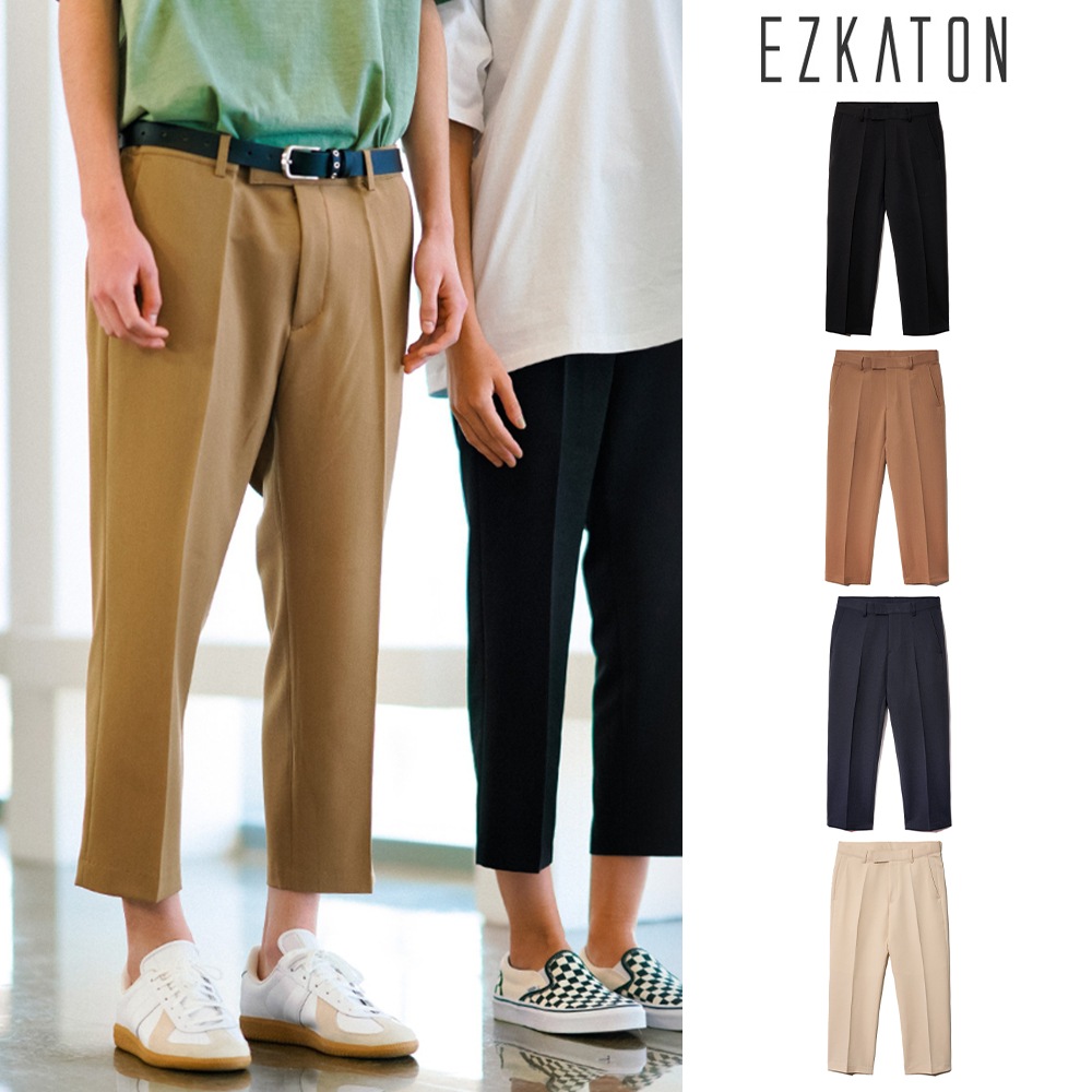 [EZKATON] Serum tr span ankle-length slacks