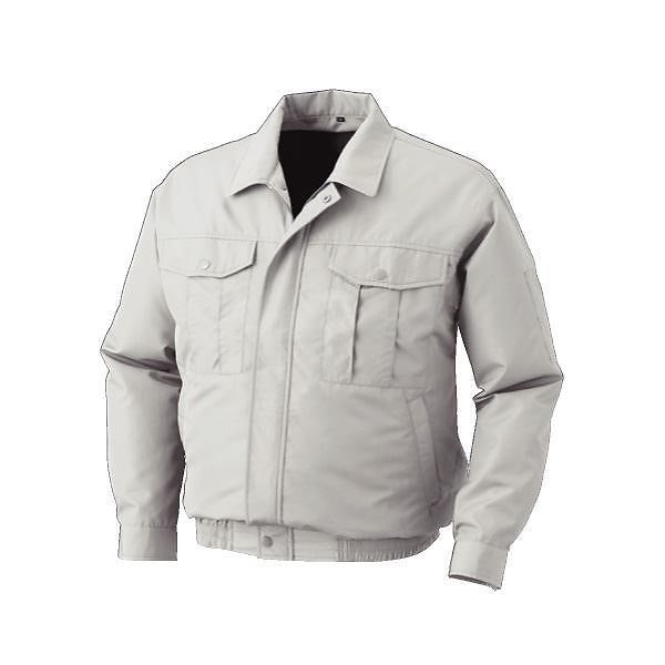 空調服 ポリエステル製長袖ワークブルゾン リチウムバッテリーセット BP-500NC06S5 シルバー XL