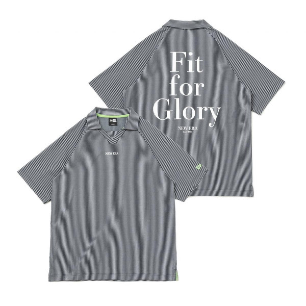 ニューエラ（NEW ERA） ゴルフ 半袖 シアサッカー ポロシャツ Skipper Polo ホワイト/ネイビー 14109030