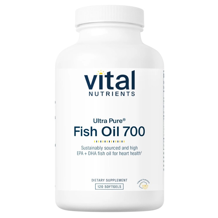 Vital Nutrients Ultra Pure Fish Oil 700 Pharmaceutical Grade 120 softgels