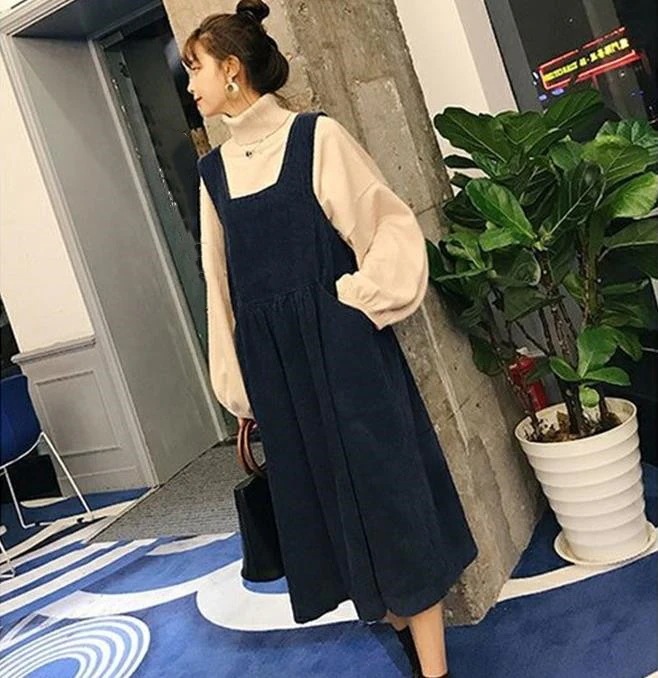 ワンピースセットアップレディースニットセーター2点セット長袖膝丈Aラインハイネックキレイめおしゃれ秋冬暖かい4030コーディロイ30ワンピースセットアップ