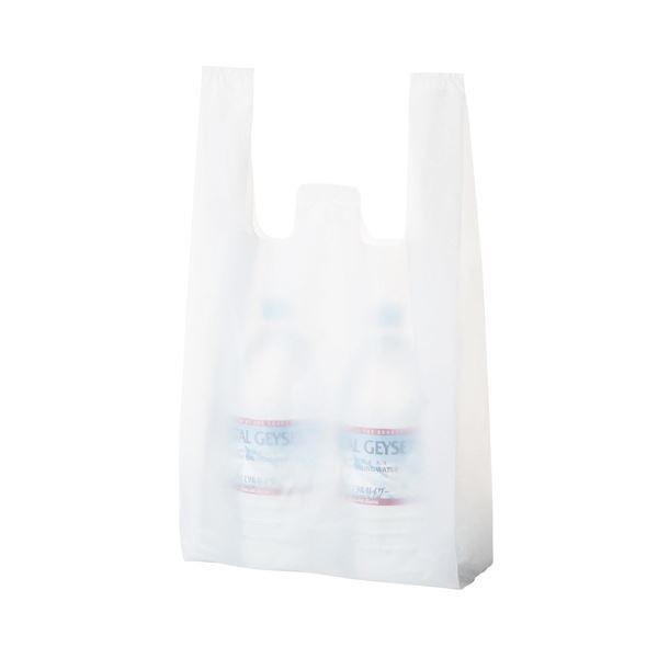 （まとめ） TANOSEE 乳白レジ袋 30号ヨコ260タテ480マチ幅130mm 1セット（1000枚：100枚10パック） 3セット