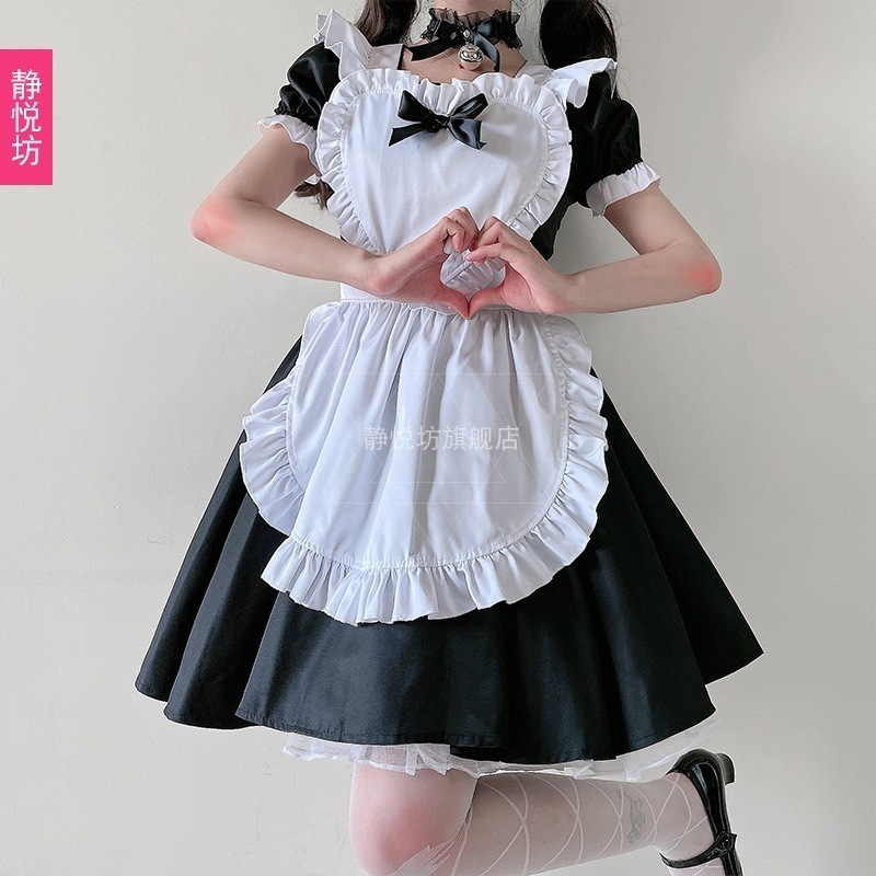 黒古典的なメイド服日韓アリスソフト妹lolitaロリータメイド服女装大男二次元