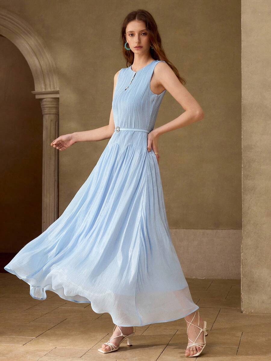 レディース ファッショナブル 2WAY ロングドレス