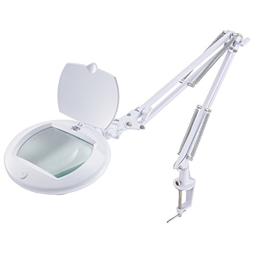 OHMルーペ付きLEDアームライト エルズーム [品番]07-8133 AS-L8095-2B-W ホワイト 5,662円