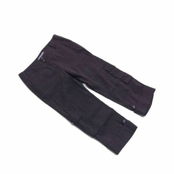 パンツ クロップド丈 ワーク 38サイズ 裾ロールアップ ダークブラウン 中古