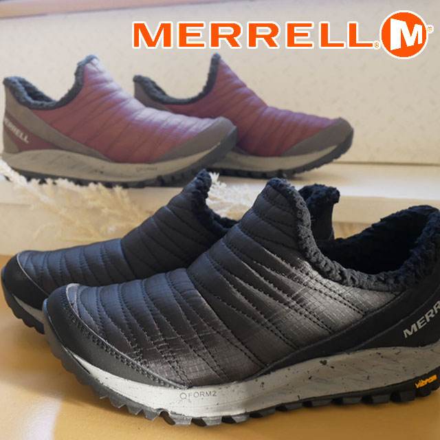 メレル モック ウィンターシューズ レディース スリッポン アントラ スニーカー カジュアルシューズ ローカット アウトドア J066950 ブラック 黒 J067048 マロン 靴