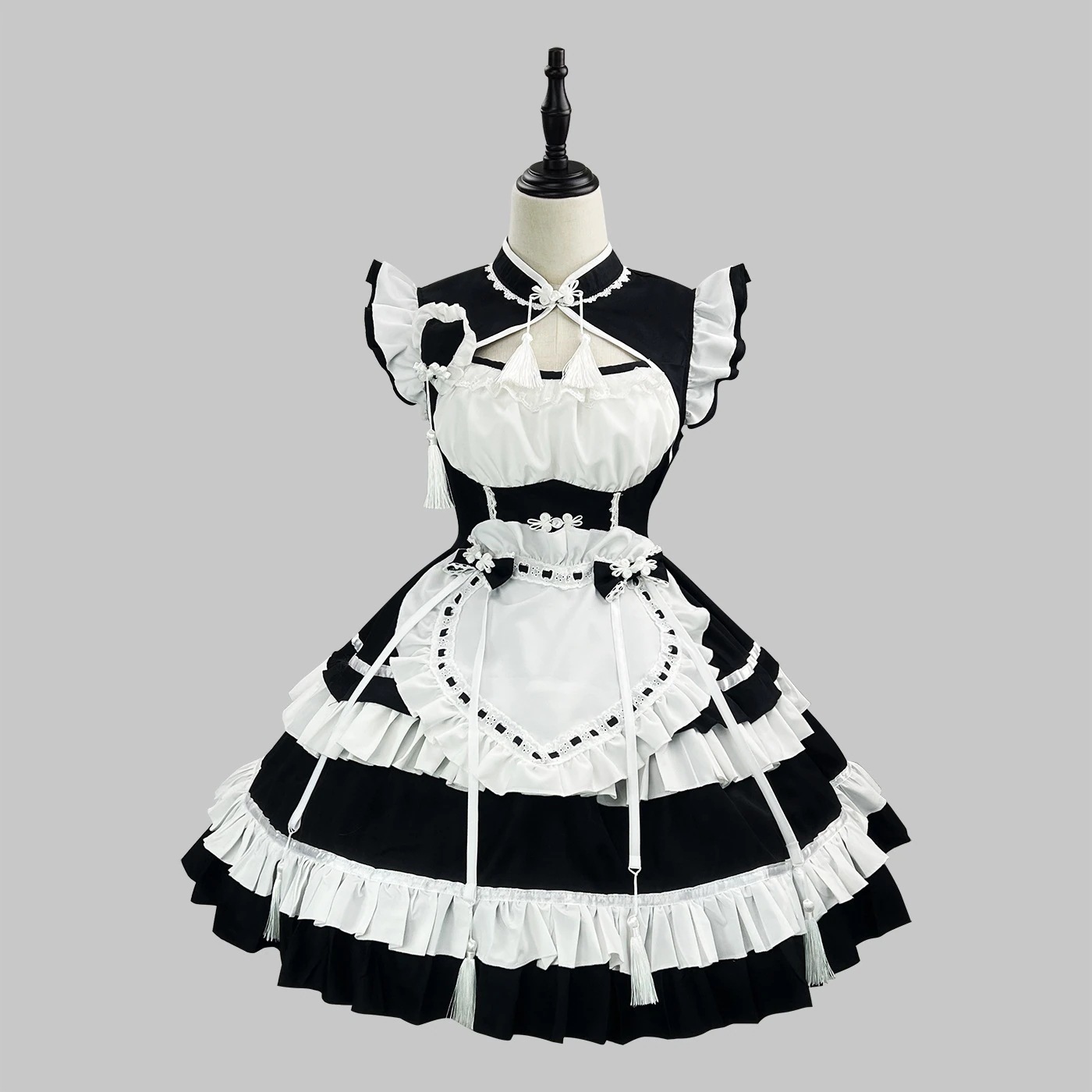 2025新作韓国メイド服cos新韓国ロリータメイド制服セットワンピース