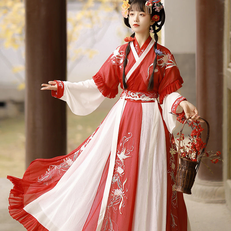 晋制半腕交襟腰丈スカート春夏の新しい日常コスプレ スカート ロリスーツ ロリ可愛 二次元 学園祭 文化祭