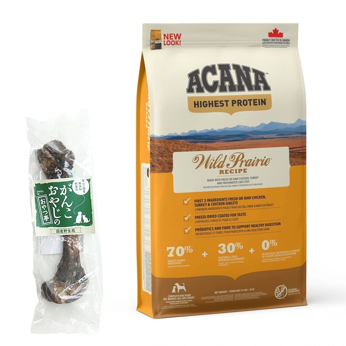 ハイエストプロテイン ワイルドプレイリードッグ 11.4kg ドッグフード【国産鹿レッグボーン 1本Mサイズ付き】