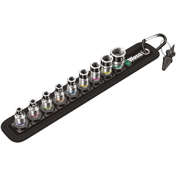 WERA ヴェラ 差込角 1/4DR 9点組 ソケットセット ドライブ保持機能付き 003880 工具 ツール DIY 作業工具 道具
