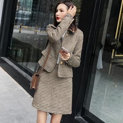 セットアップ２点セット 上下セット フォーマルスーツ レディース スカート ショート 大きいサイズ