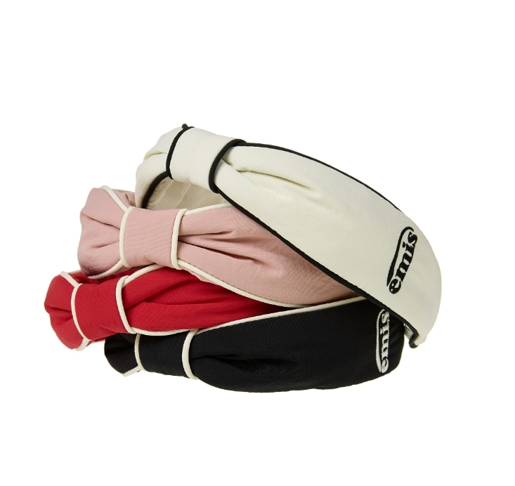 NYLON PADDED RIBBON HAIRBAND 4色