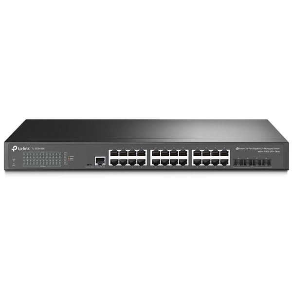 JetStream 24ポート ギガビット L2+ マネージスイッチ/4スロット 10GESFP+ TL-SG3428X（UN）スイッチングハブ