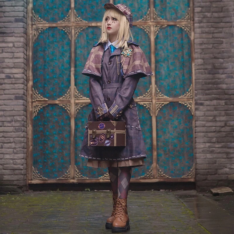 アイデンティティ VFifth Identity 庭師トゥルースミス衣装チェック柄スカートフルセット遊び服ウィッグシューズボックスコスプレ期間限定30%