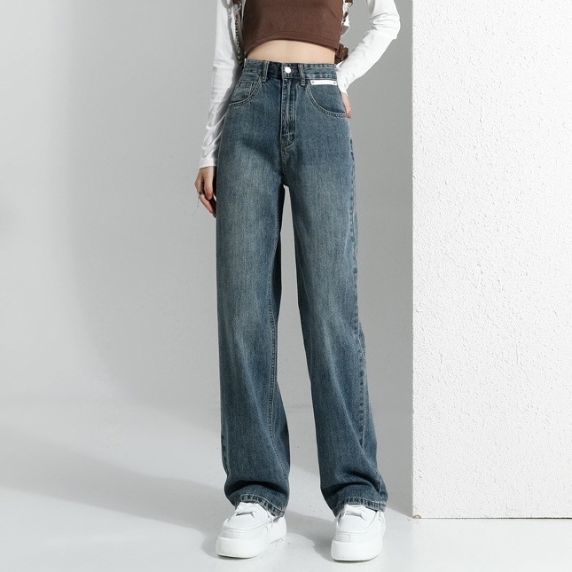 ボトムス パンツ ワイドパンツ ストレートパンツ デニムパンツ ロング セミフレア ストレート ワイド ポケット ハイウエスト デニム 厚手 大人可愛い きれいめ シンプル カジュアル 大人 上品