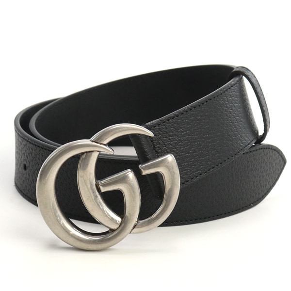 406831 GG MAR DOLLAR PIG ベルト レザー メンズ ブラック