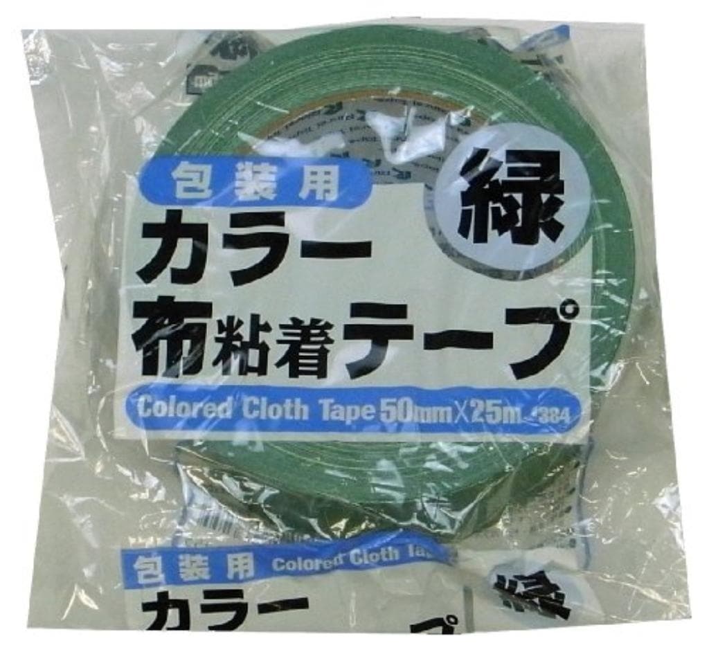 リンレイ 布カラーテープ #384布カラー （緑）サイズ50X25m [まとめ買い30巻セット]
