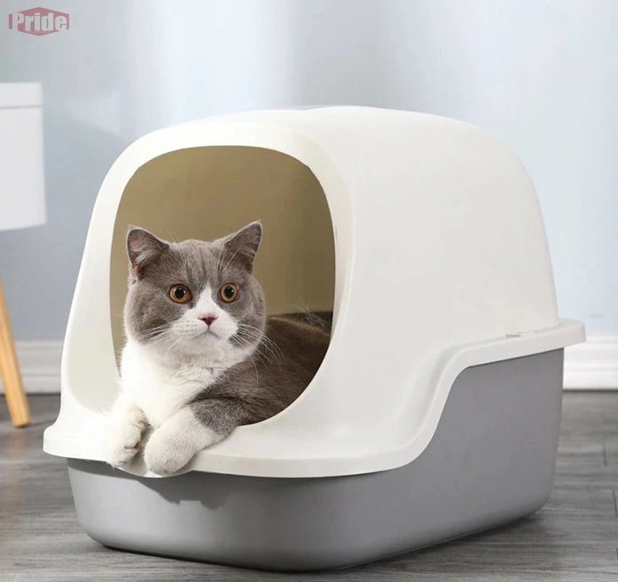 【高品質の製品】全閉猫砂盆の外はね防止全閉猫トイレ