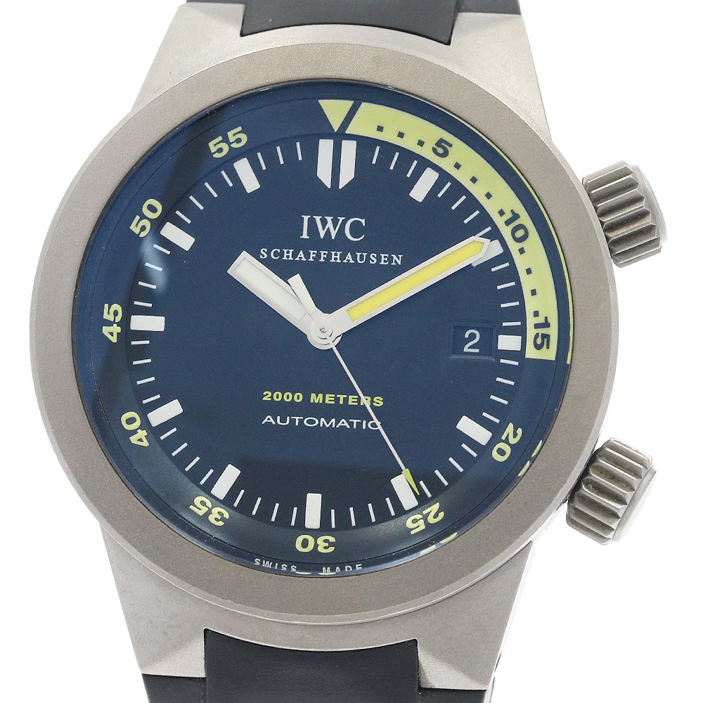 ベルト訳あり IWC IWC SCHAFFHAUSEN IW353804 アクアタイマー オートマティック2000 デイト 自動巻き メンズ 保証書付き_936353【中古】