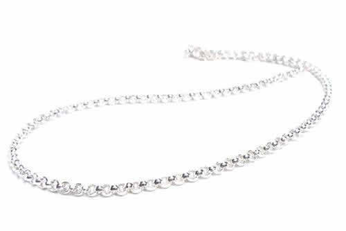 リングチェーン 長さ50cm 太さ3mm シルバー925 本物の銀 アクセサリー ジュエリー 首飾り ネックレス 定番 シンプル プレーン 長め 一般的 アンクレット sn-00-0023-50