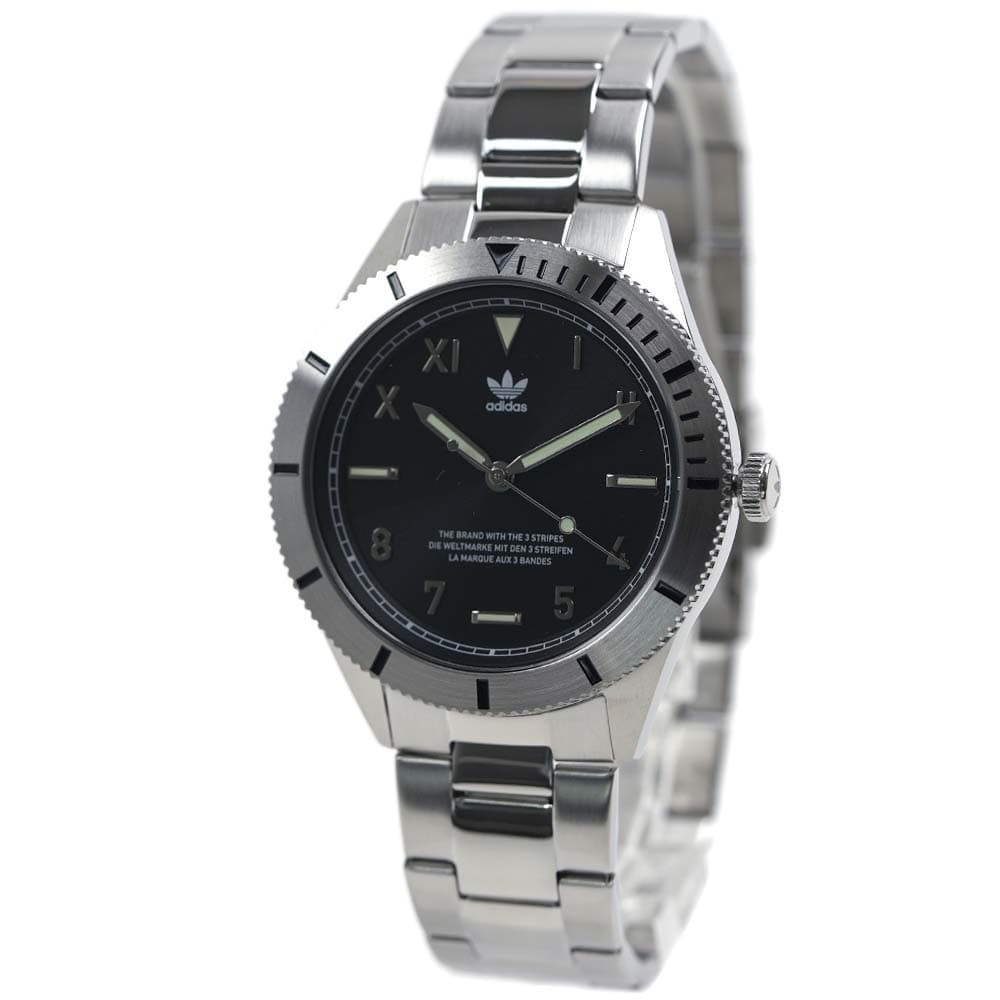 アディダス 腕時計 メンズ シルバー ブラック EDITION THREE Unisex adidas AOFH22054