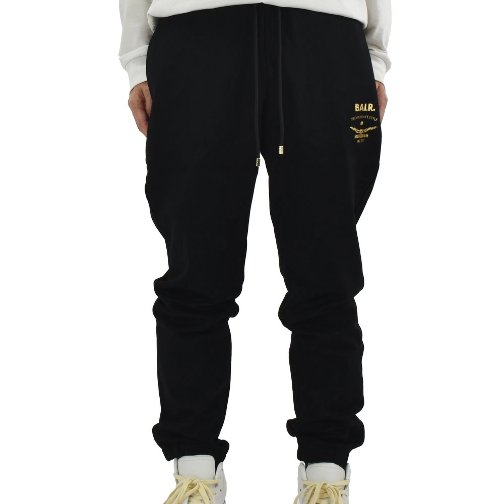 ボーラー BALR. スウェットパンツ メンズ トラックパンツ ゴールドエンブレム ジョガーパンツ ブラック 黒 REGULAR GOLD EMBLEM JOGGER【b14111090blk】