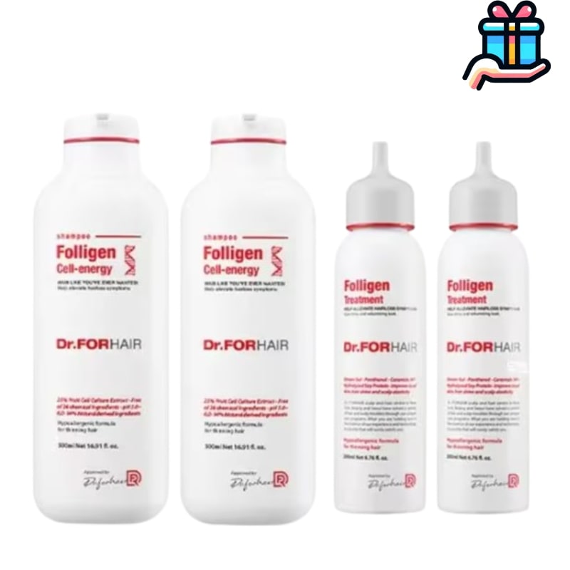 [大容量 企画商品] ドクターフォーヘア セル エナジー シャンプー 500mlx2+ポリゼン トリートメント 200mlx2正規品 韓国シャンプー 脱毛症状 緩和 ダメージ毛髪 ウォーターパック プ