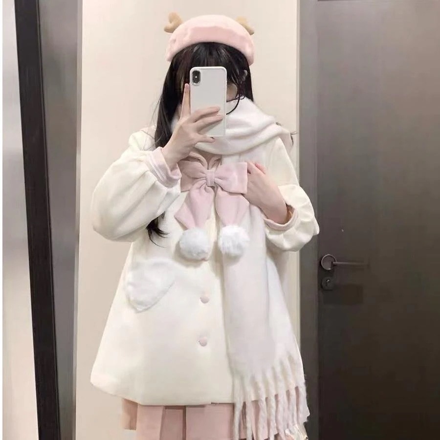 大人っぽチェスターコート 冬アウター 秋冬新作可愛いネイビーカラーウールコートプチコート 韓国ファッション