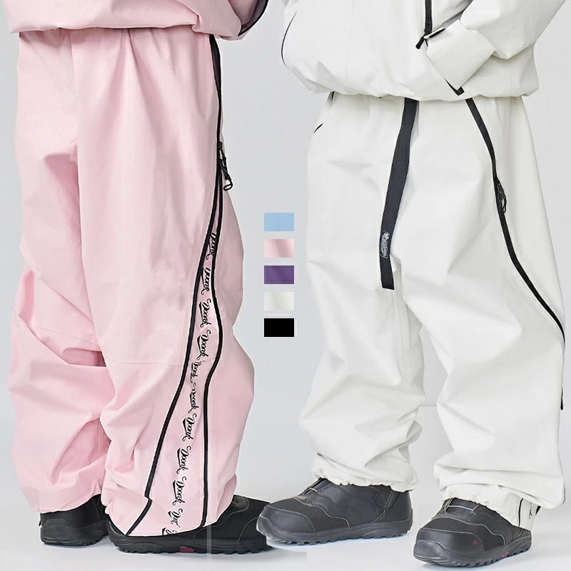 スノボパンツ スキーパンツ ロングパンツ 単品 スノーボード ウェア ワイドパンツ レディース メンズ 長ズボン ボトムス スノーボードウェア スキーウェア スノボウェア 男女兼用 ゆったり 無地 黒