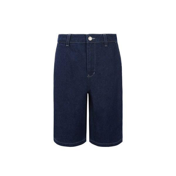 男性ジーンズ ワンウォッシュ トップステッチ ショーツ ブルーブラック MO6D2974_P422310974
