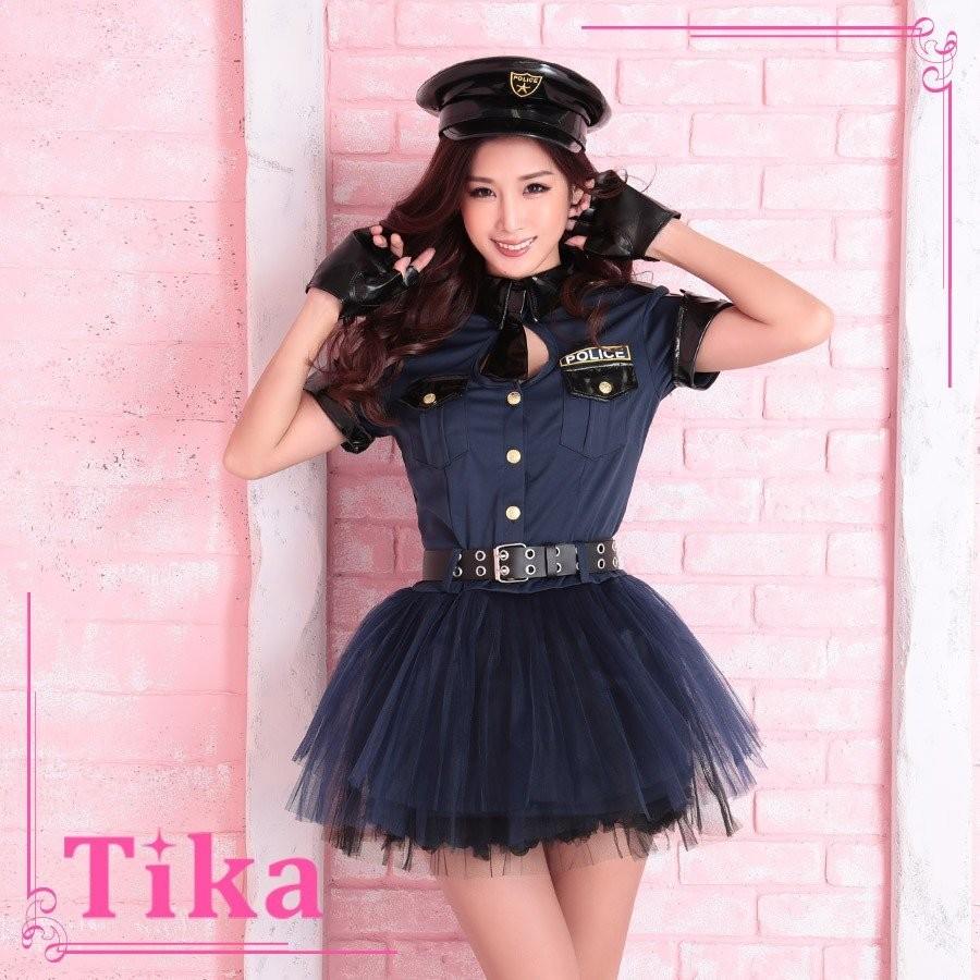 コスプレ 衣装 ハロウィン 2019 ティカ 4点 クイーン ポリス コスチューム コスプレ衣装 レディース