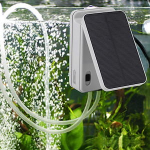 ソーラー充電式 エアポンプ エアーポンプ 空気ポンプ 生活防水 電動 蓄電 酸素 ポンプ 太陽光充電