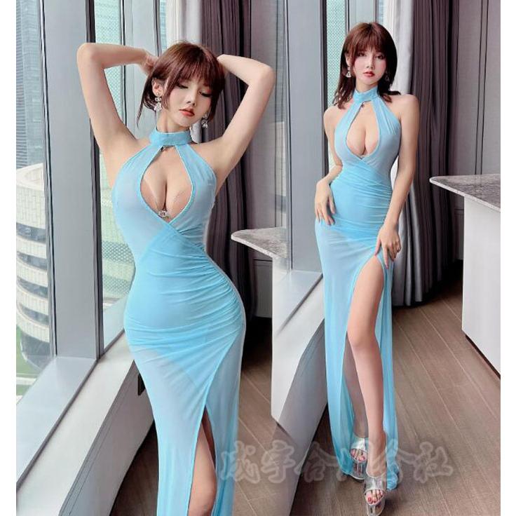 新しい秋のスタイル シースルー 透け感 タイトワンピース ロングドレス 胸元 チュール スリット入り セクシー キャバ嬢 キャバドレス ナイトドレス パーティードレス【3点で2００円OFF!】