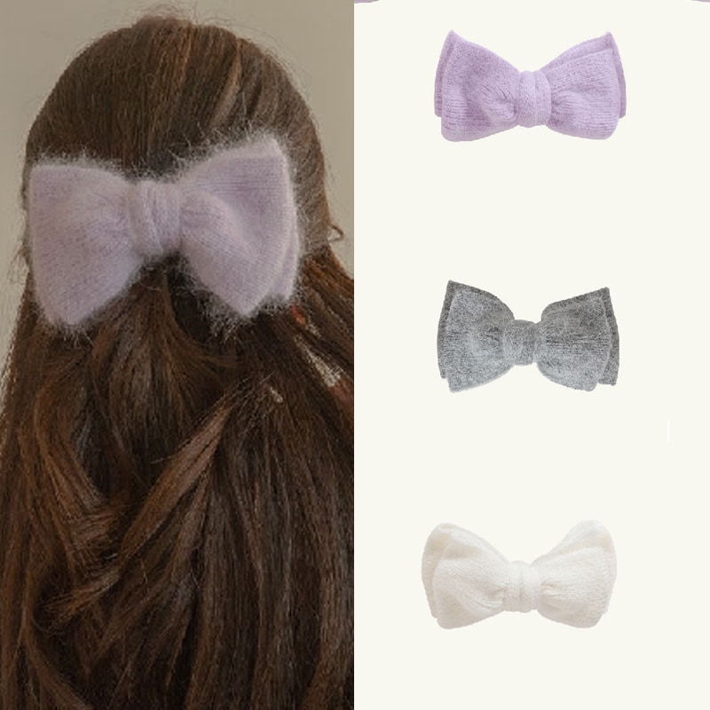 [韓国 デイリー 着用 ヘアアクセサリー]パステルリボン 韓国女性アクセサリー 韓国ファッションスタイル SNSで人気