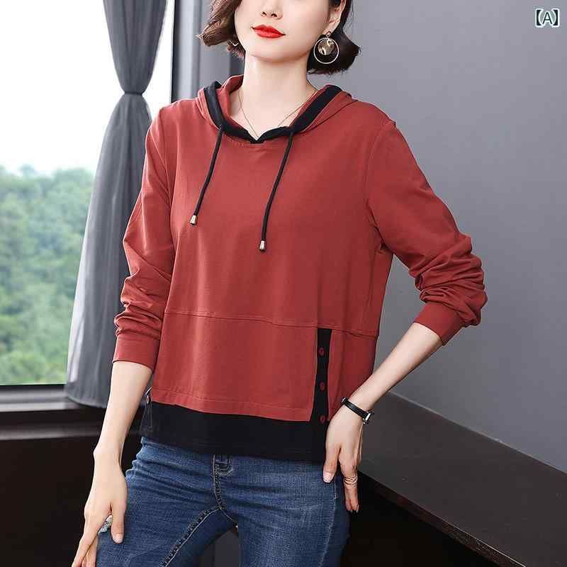 レディース パーカー トップス カジュアル 快適 マザーズ 普段着 婦人服 秋服 女性用 綿 フード付き スウェットシャツ 秋冬 女性 フード付き 小さい シャツ 5,335円