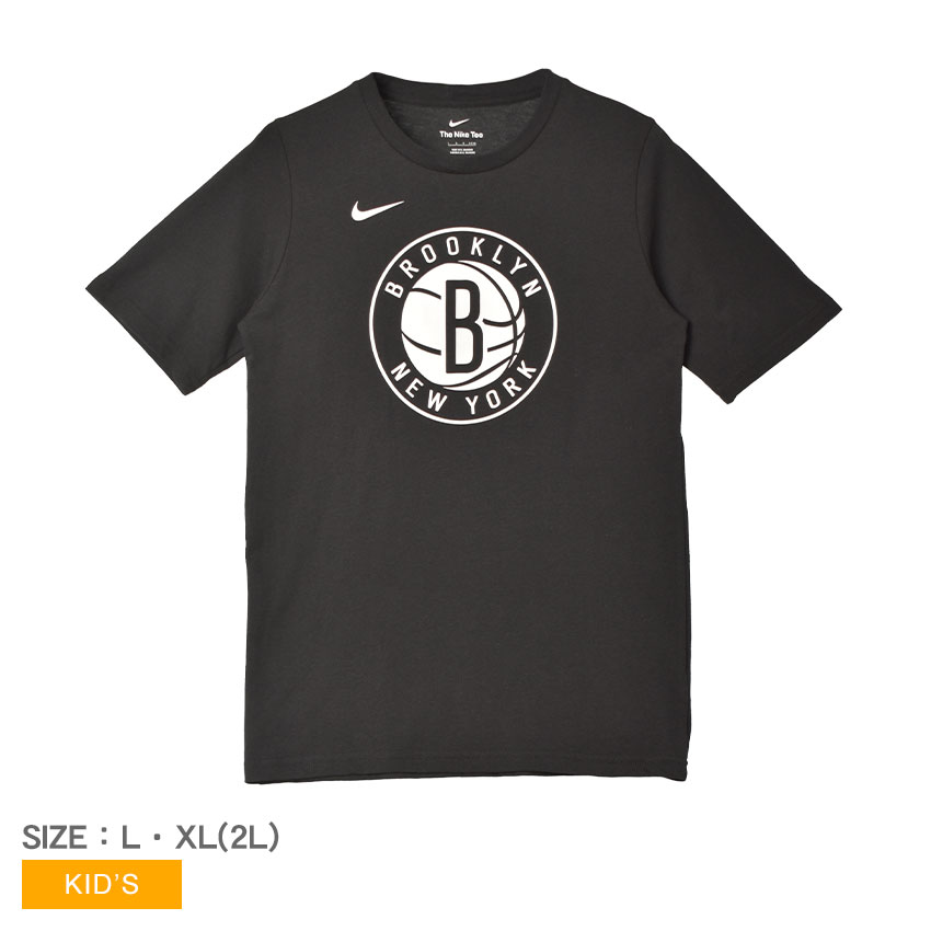 半袖Tシャツ キッズ ジュニア 子供 ESSENTIAL LOGO TEE ブラック 黒 EZ2B7FGTQ ウエア トップス プリント BROOKYLN NETS NBA バスケットボール
