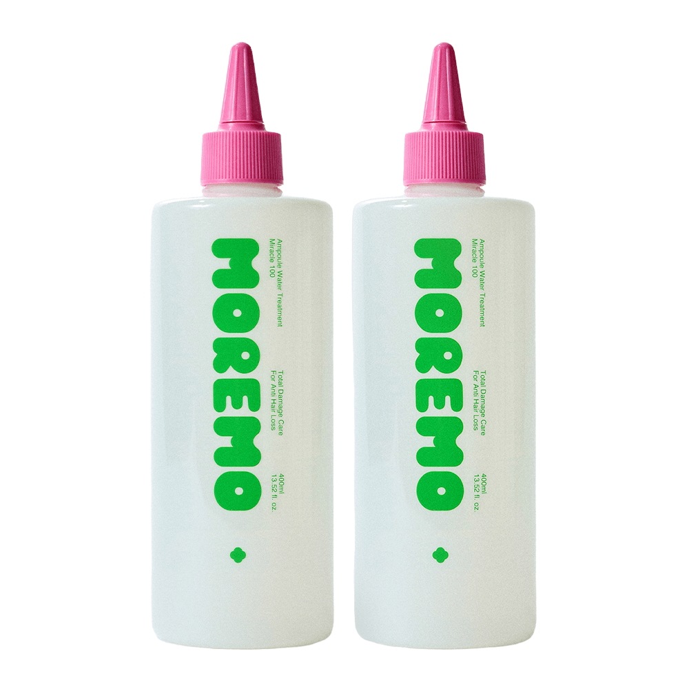 モレモ アンプル ウォーター トリートメント ミラクル 100 脱毛緩和 無シリコン ダブルセット 400ml 2個