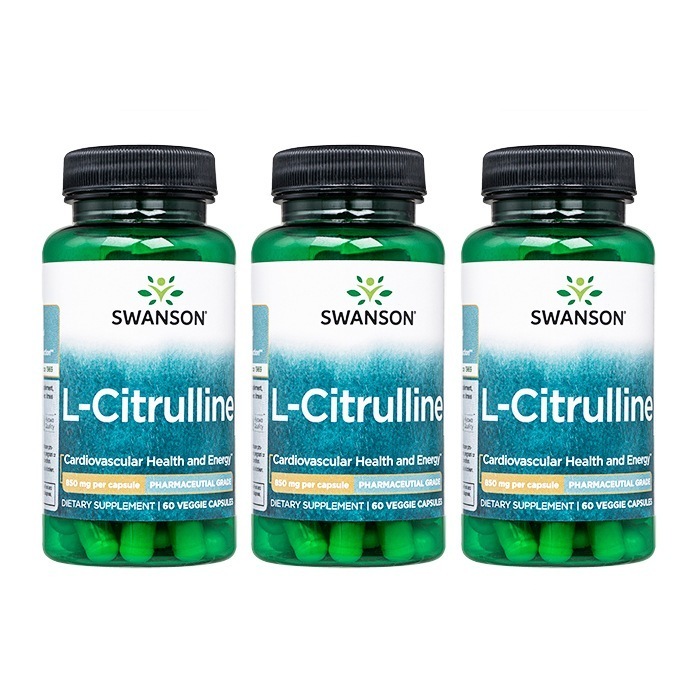 【使用期限:2025年10月】L-シトルリン 850mg 60錠 3本 スワンソン Swanson 海外発送 日時指定不可 国際郵便書留発送