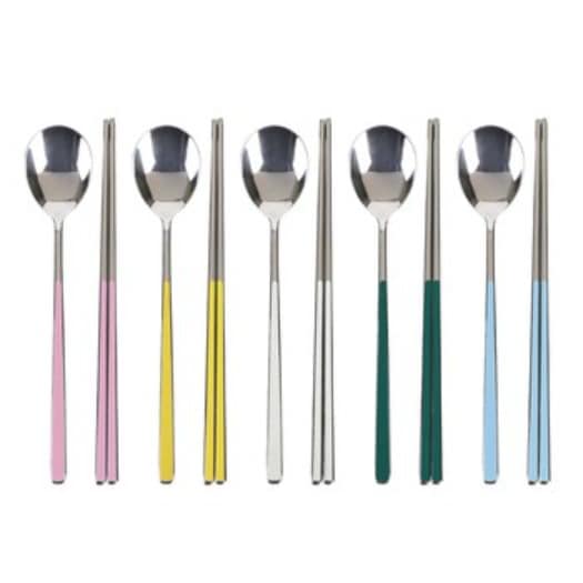 【倉庫直送】　ゴールデンベル スプーン & 箸 5組セット