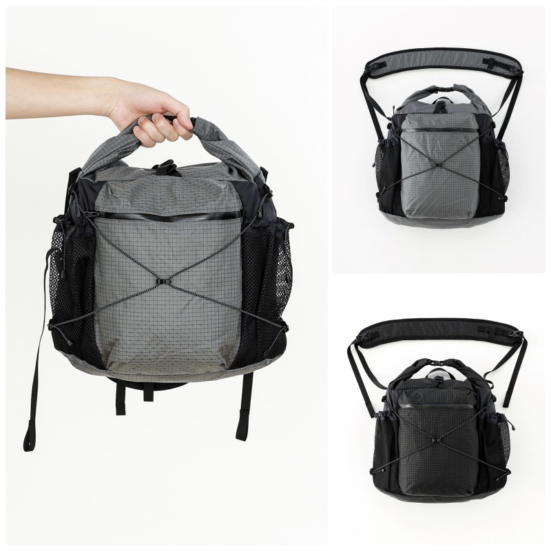 【CAYL】 25FW ROLLTOP CROSS BAG (b grid) : 2COLORS