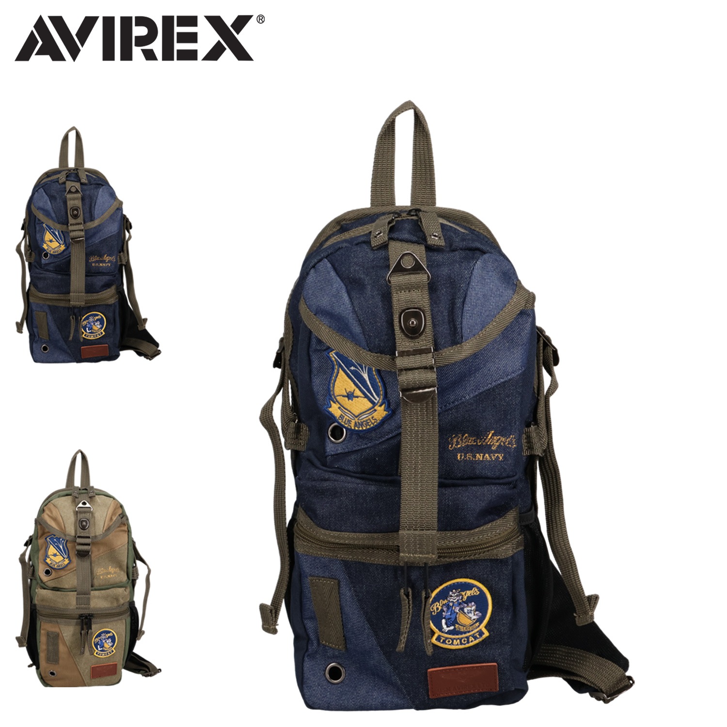 ボディバッグ ワンショルダー メンズ レディース 斜めがけ スマホケース付 撥水 AVX305K