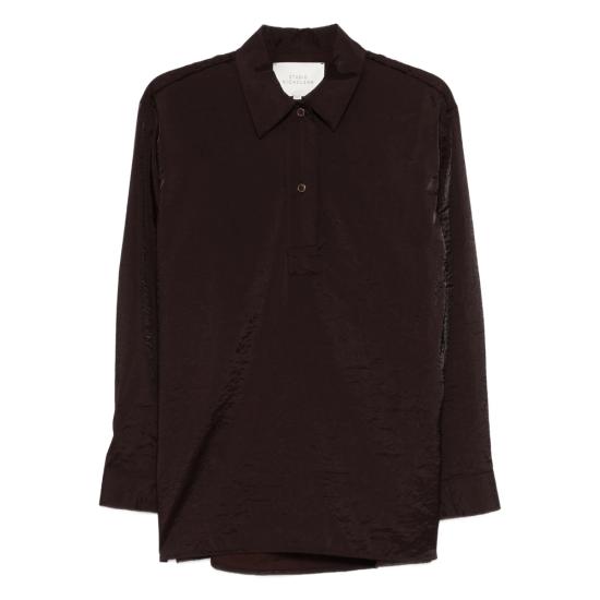 STUDIO NICHOLSON Women Shirts SNW 1671 PINOLE COCOA BROWN