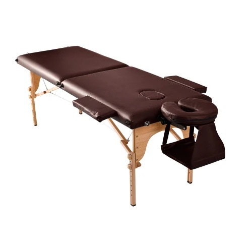 421マッサージベッド 折りたたみ コンパクト 超軽量 エステベッド 5カラー選べる マッサージ台 施術台 施術ベッド ベッド 出張マッサージ（ブラウン）