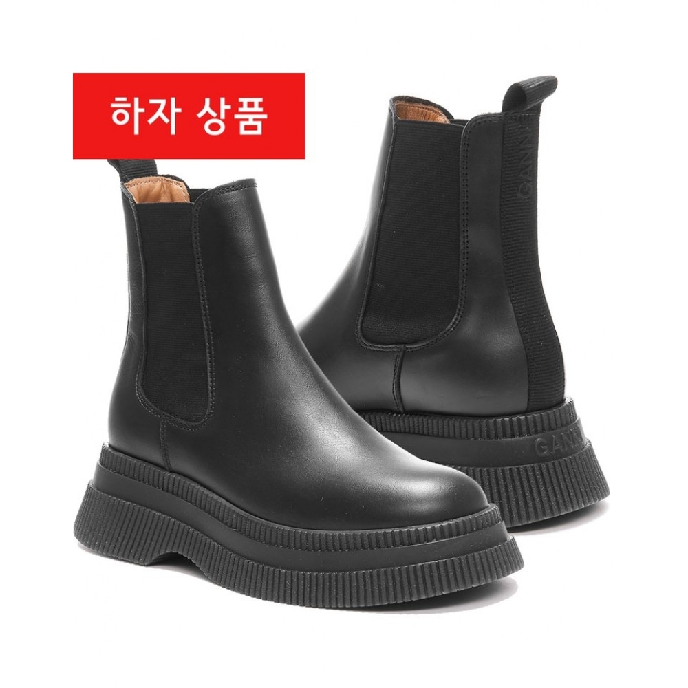 ガニハジャシグネチャーロゴチェルシーブーツブラック S1906 099