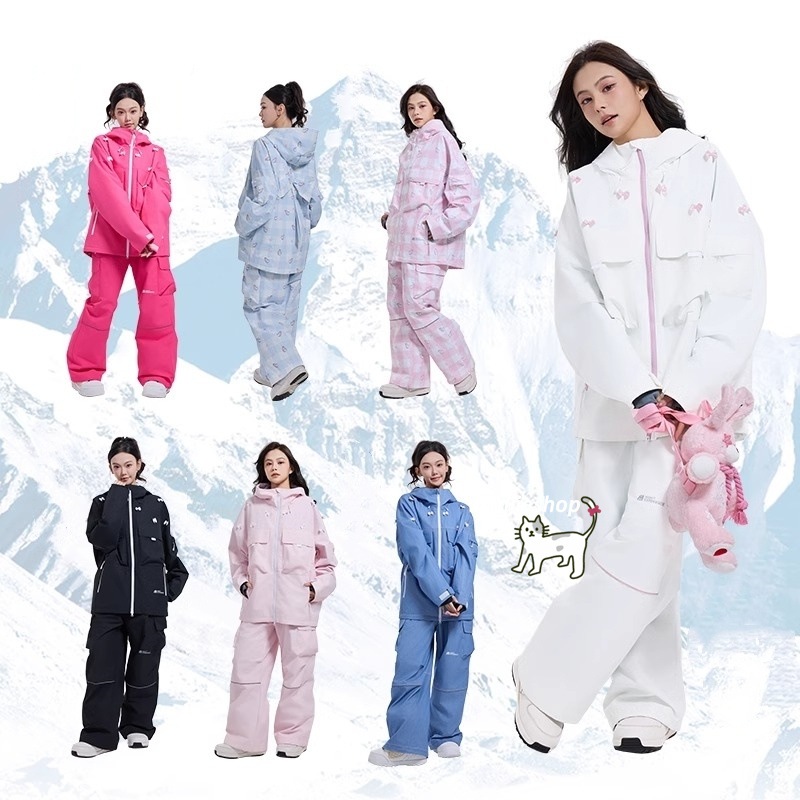 スノーボードウェア 2024 2025 上下セット メンズ レディース アウター ジャケット パンツ ズボン セットアップ ウィンタースポーツ 韓国風 防水防寒スノーウェア スキーウェア スノボウェア