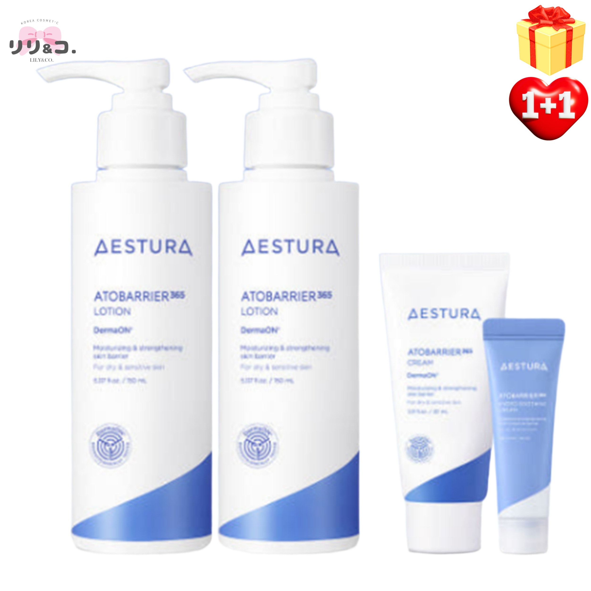 [ローションダブルセット] ATOBARRIER 365 ローション 150ml +150ml 2本セット 敏感肌 保湿 スキンケア セラミド ボディケア 韓国コスメ インナードライ