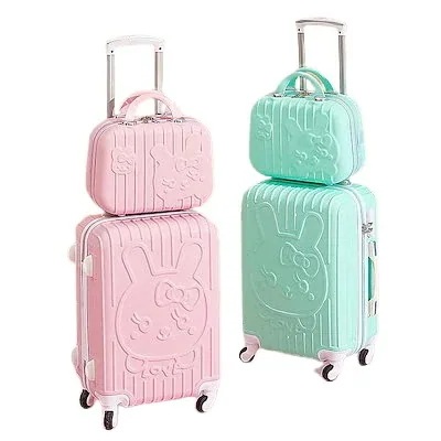 【3日で出荷】かわいいカートゥーンスーツケース女性用スーツケース20インチ万向輪学生用キャリーケース24インチ搭乗パスワードボックス30%までに制限