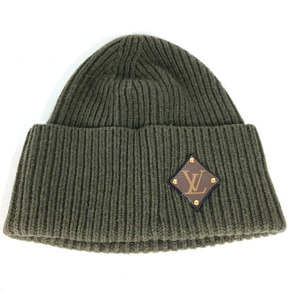 ニット帽 M77289 ビーニーLV モノグラム ビーニー 帽子 ニット帽 ニットキャップ ウール カーキ