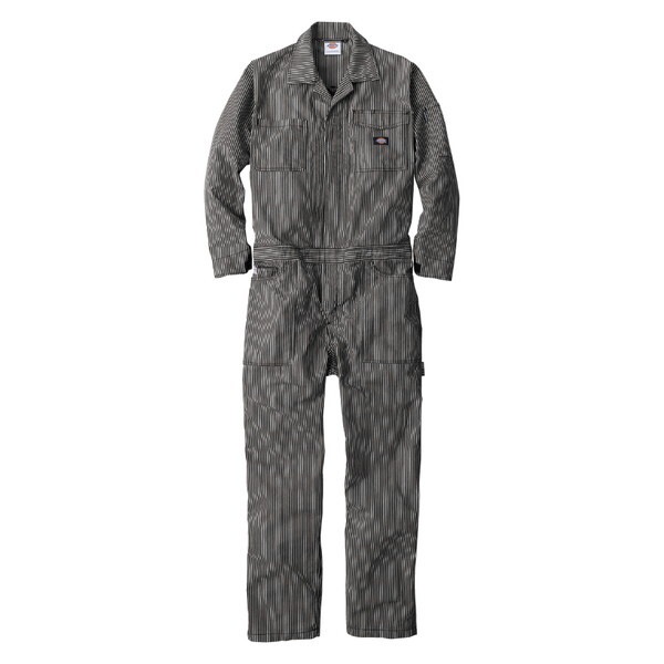 D7106 ブラック SS ライト ストレッチ ヒッコリーツナギ